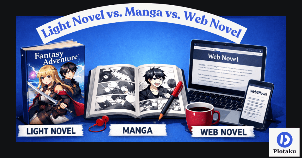 Light Novel vs. Manga vs. Web Novel
